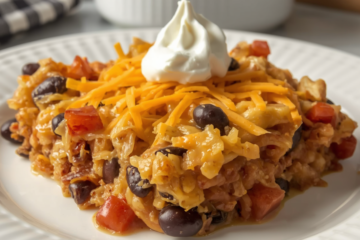 Cheesy Chicken Taco Casserole with Black Beans 1