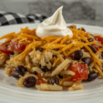 Cheesy Chicken Taco Casserole with Black Beans 3
