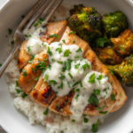 Chicken and Broccoli Bowls with Creamy Garlic Sauce 3