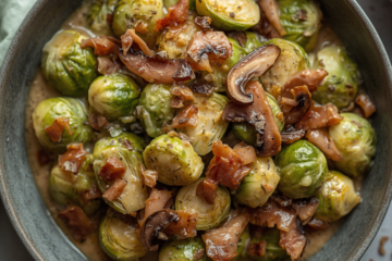 Creamy Brussels Sprouts with Pancetta 1