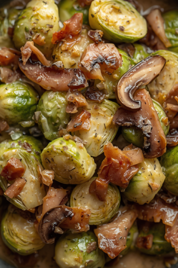 Creamy Brussels Sprouts with Pancetta 1