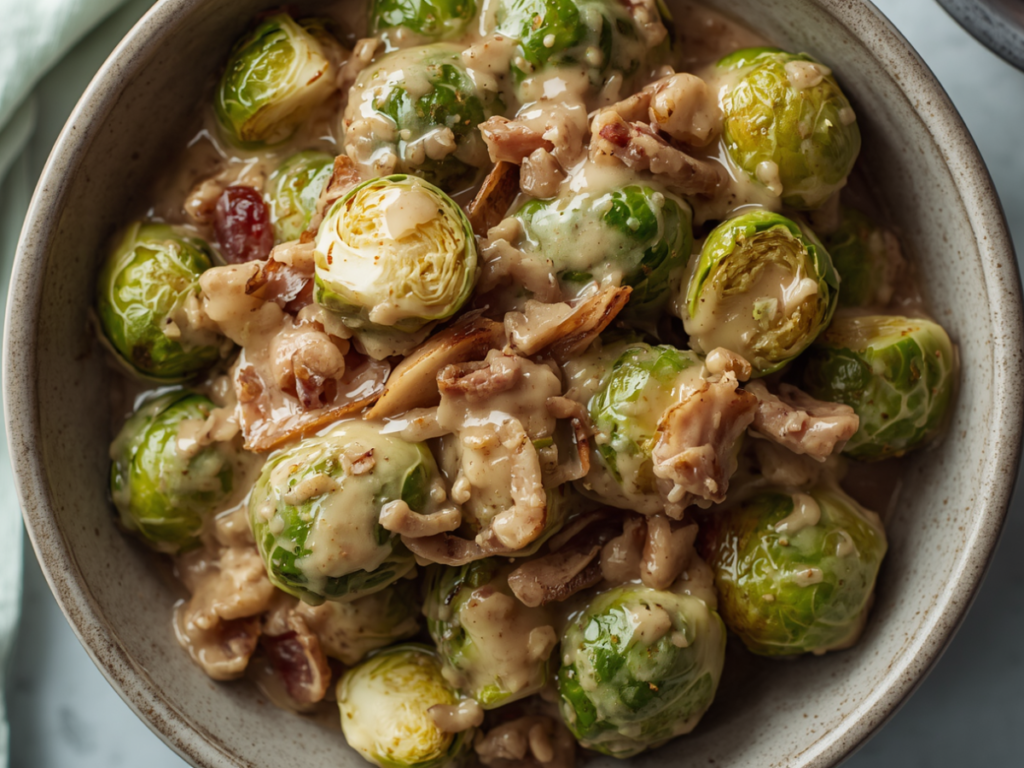 Creamy Brussels Sprouts with Pancetta 2