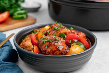 Crockpot BBQ Chicken and Bell Peppers 1