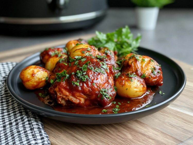 Crockpot BBQ Chicken and Potatoes 1