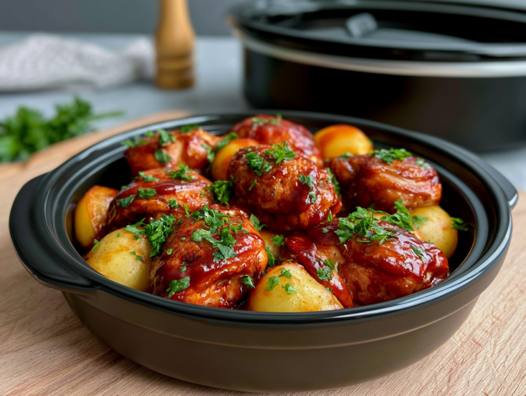 Crockpot BBQ Chicken and Potatoes 2