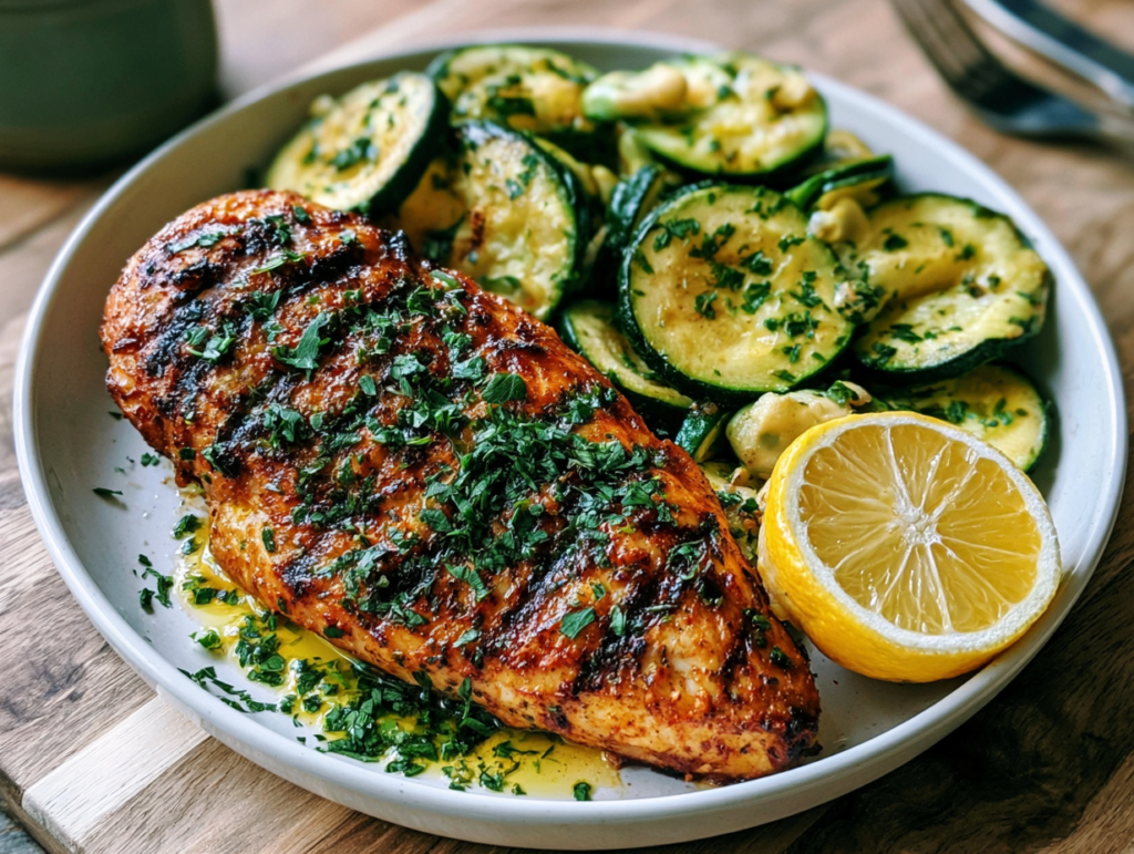 Easy Asado Chicken with Lemon Zucchini Sauté 2