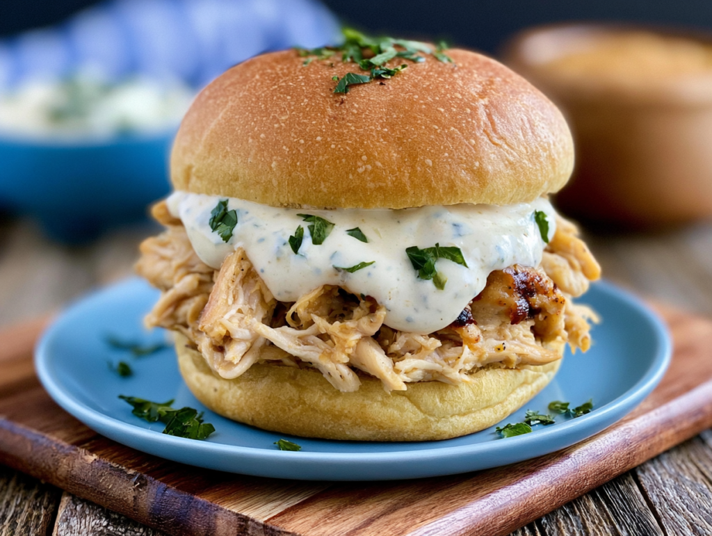 Slow Cooker Pulled Chicken with White Alabama BBQ Sauce 2