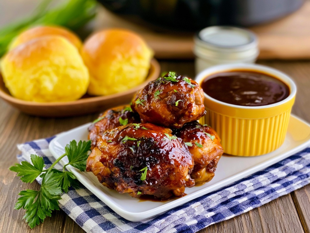 Sticky-Sweet Crockpot BBQ Chicken 2