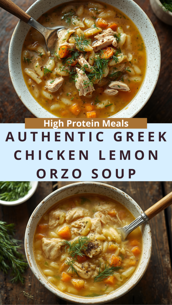 Authentic Greek Chicken Lemon Orzo Soup