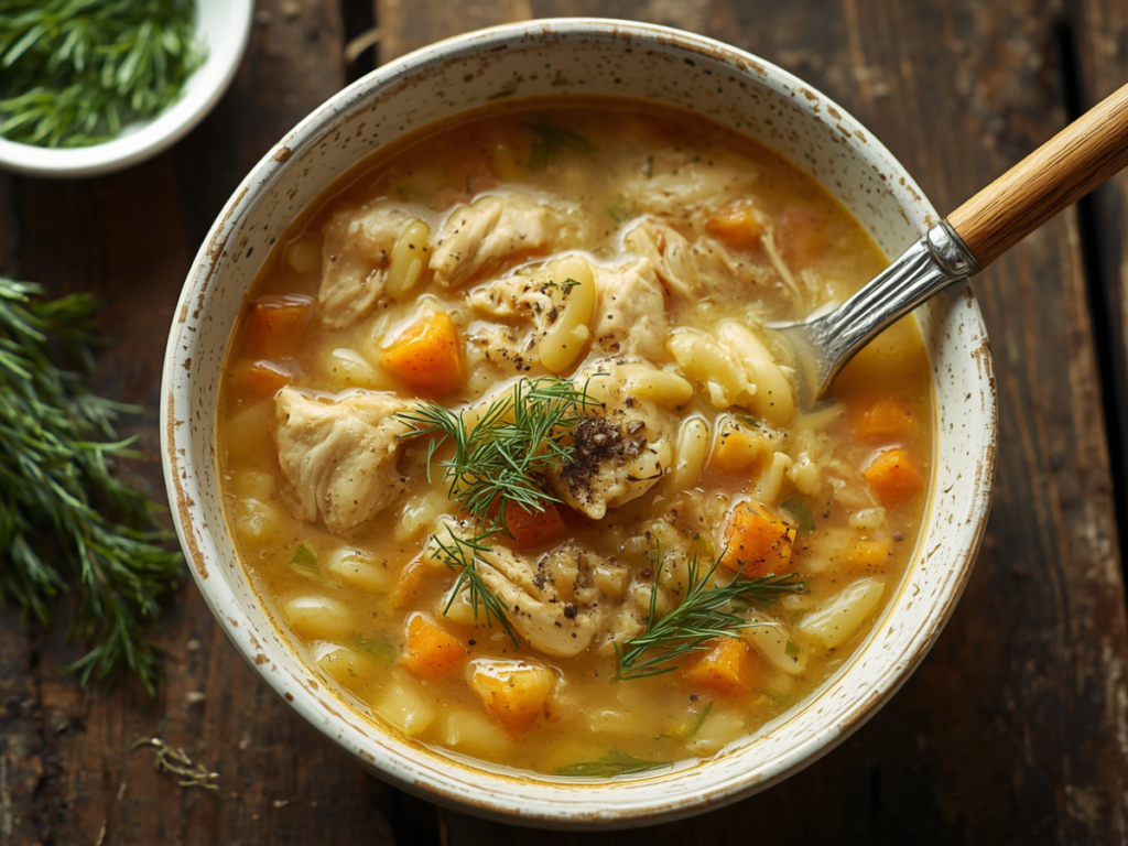 Authentic Greek Chicken Lemon Orzo Soup (Avgolemono) 2