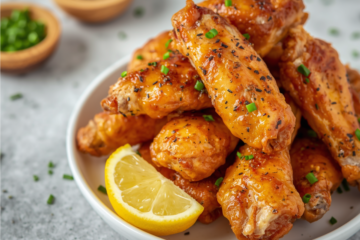 Baked Lemon Garlic Chicken Wings 1