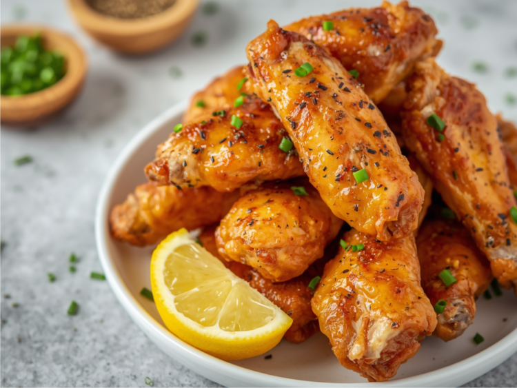 Baked Lemon Garlic Chicken Wings 1