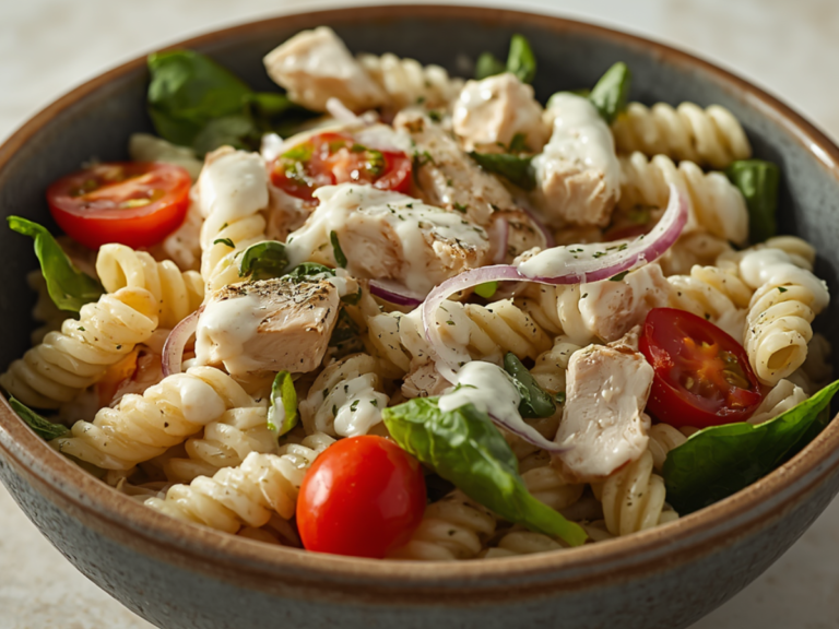 Chicken Spinach Pasta Salad 1