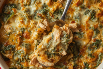 Creamy Chicken Florentine Artichoke Casserole 1