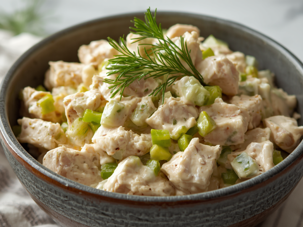 Dill Pickle Chicken Salad (High Protein!)
