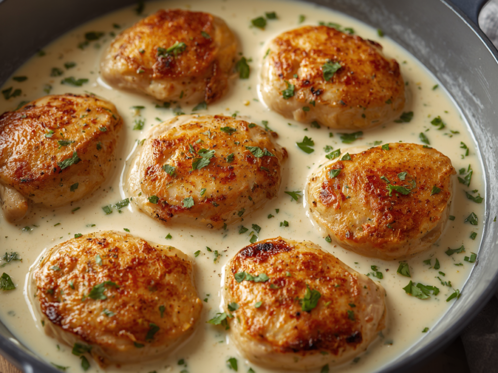 Easy Creamy Garlic Chicken Recipe 2