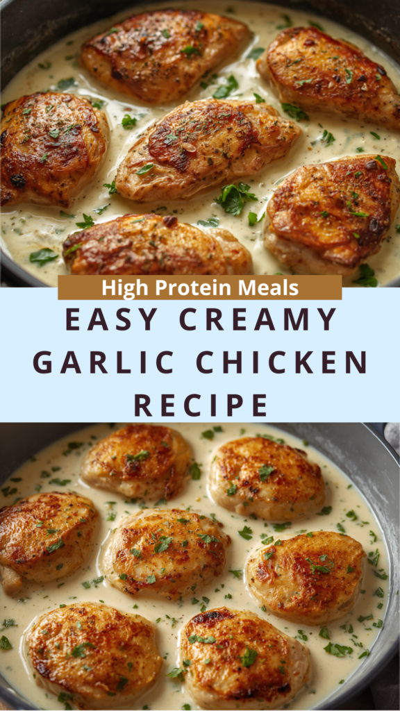Easy Creamy Garlic Chicken Recipe