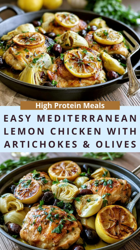 Easy Mediterranean Lemon Chicken with Artichokes & Olives