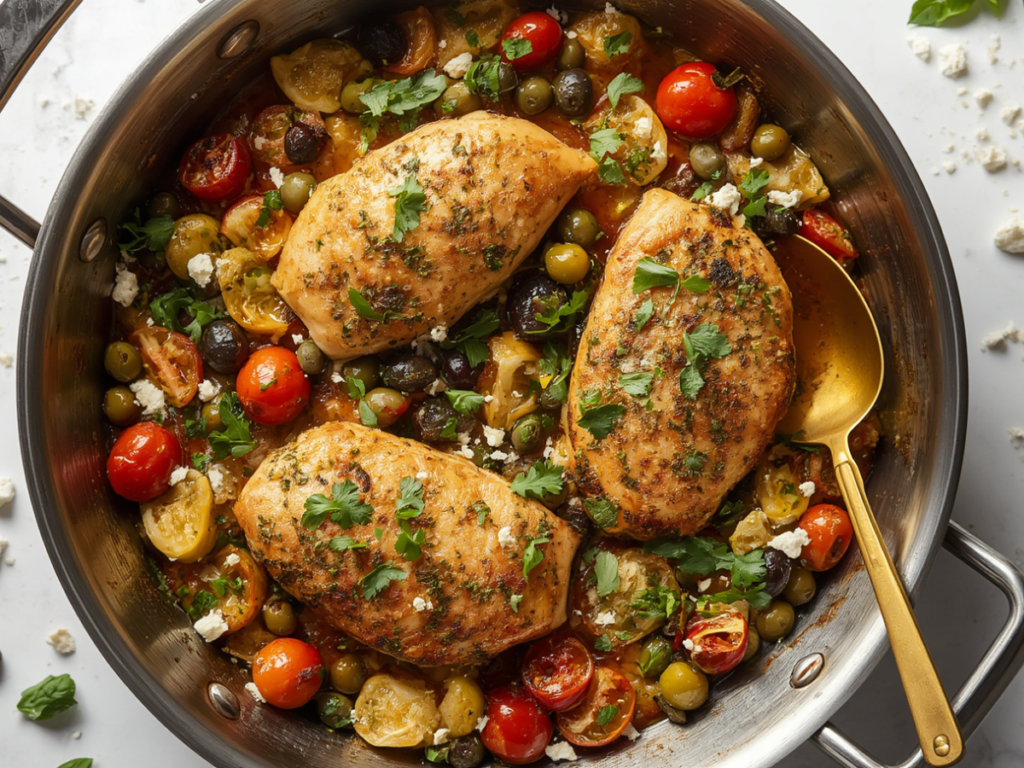 Easy Mediterranean Skillet Chicken Recipe 2
