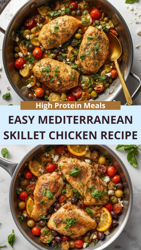 Easy Mediterranean Skillet Chicken Recipe