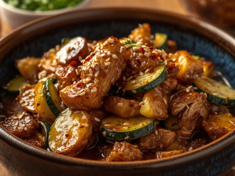 Easy Zucchini Mushroom Chicken Stir Fry Recipe 1