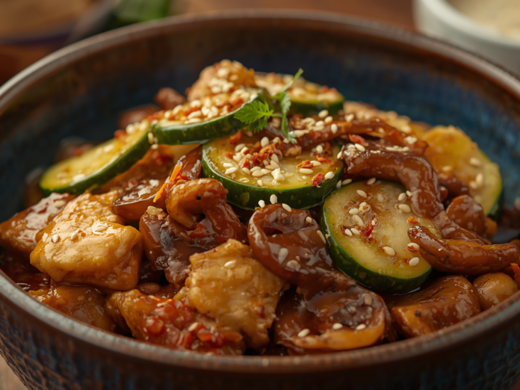 Easy Zucchini Mushroom Chicken Stir Fry Recipe 2
