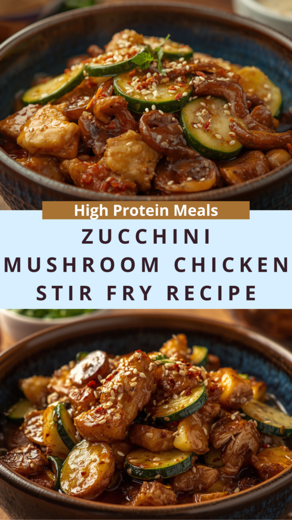 Easy Zucchini Mushroom Chicken Stir Fry Recipe 1