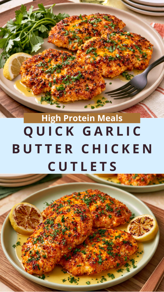 Garlic Butter Chicken Cutlets