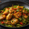 Garlic Chicken Zucchini Noodles Stir Fry 1