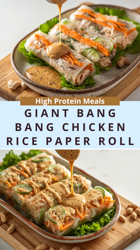 Giant Bang Bang Chicken Rice Paper Roll