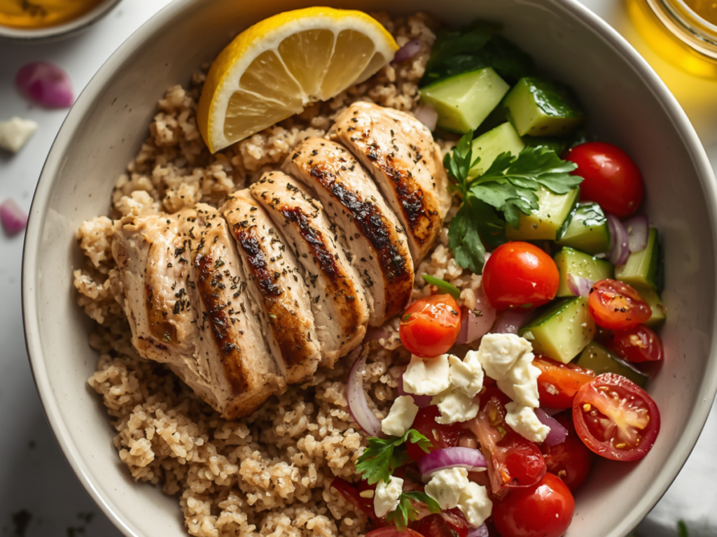 Greek Chicken Bowls 2