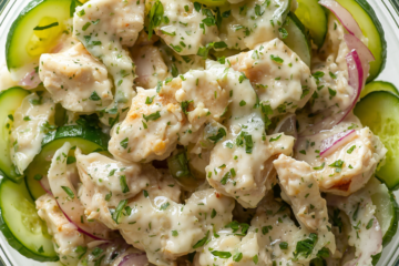 High Protein Cucumber Salad with chicken 1
