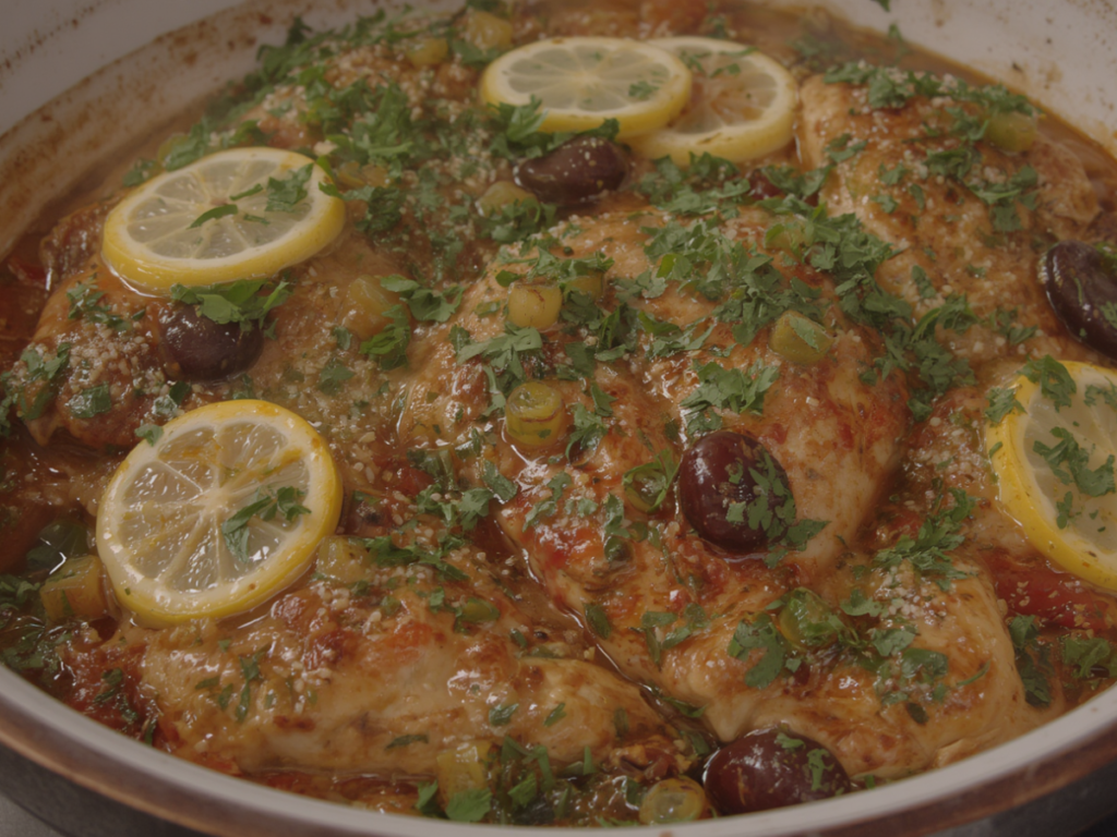 Mediterranean Chicken with Lemons and Olives 3