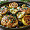 Mediterranean Lemon Chicken with Artichokes & Olives 1