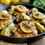 Mediterranean Lemon Chicken with Artichokes & Olives 2