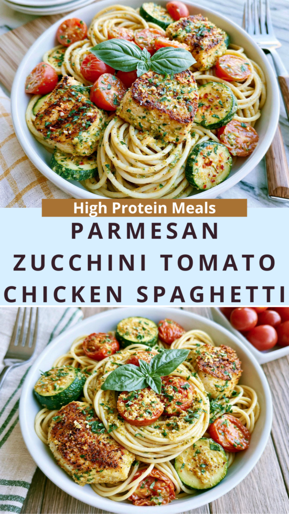 Parmesan Zucchini Tomato Chicken Spaghetti