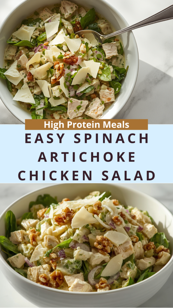 Spinach Artichoke Chicken Salad