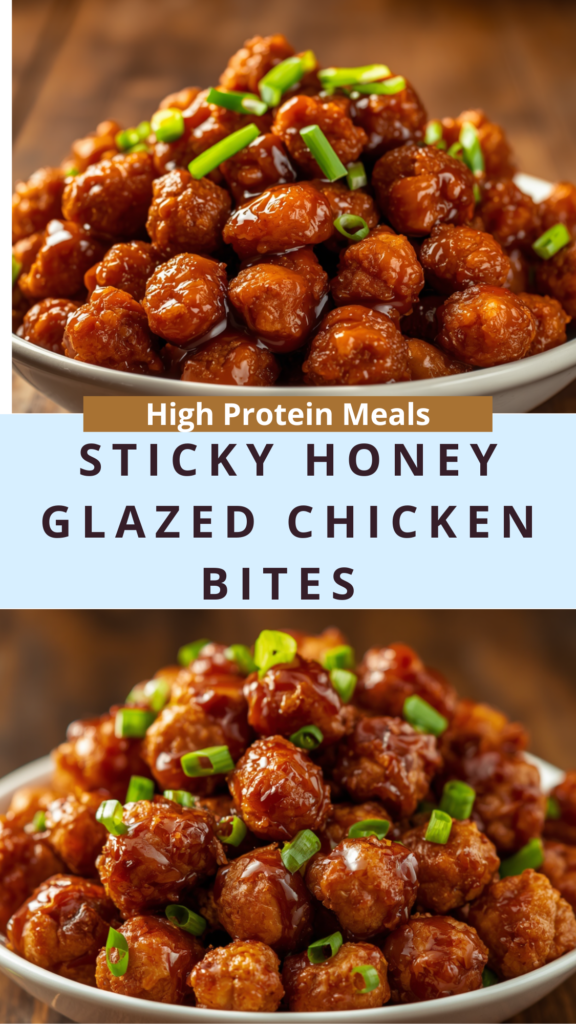 Sticky Honey Glazed Chicken Bites with Sweet and Savory Asian Flavors