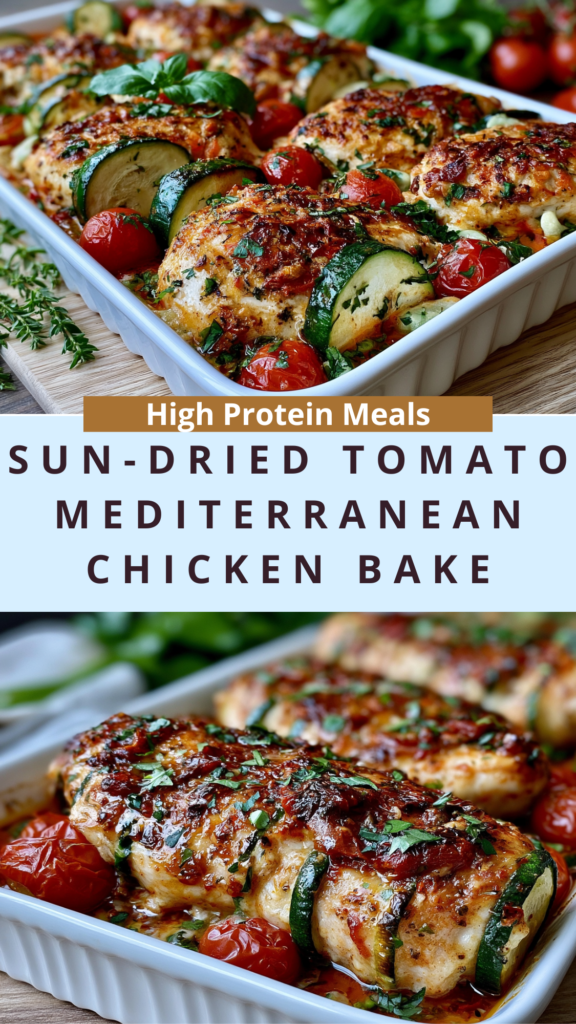 Sun-Dried Tomato Mediterranean Chicken Bake