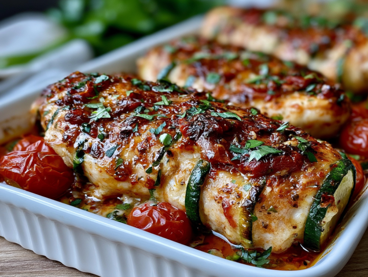 Sun-Dried Tomato Mediterranean Chicken Bake Perfect For Dinner 1