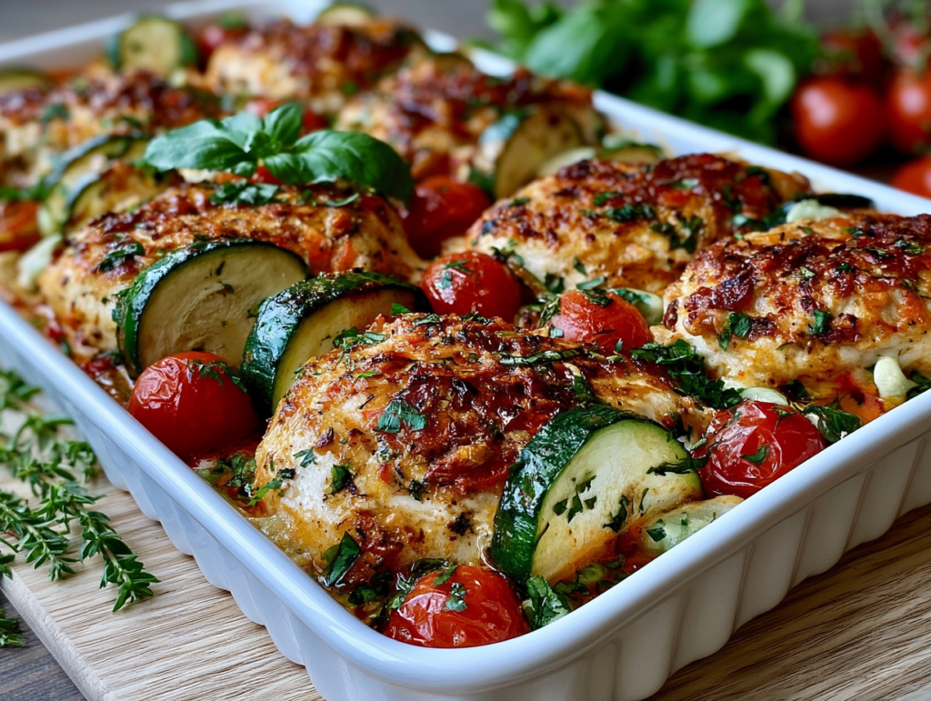 Sun-Dried Tomato Mediterranean Chicken Bake Perfect For Dinner 2