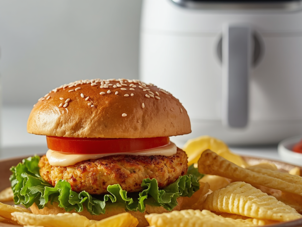Air Fryer Ground Chicken Burger 2