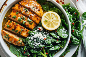 Asado Chicken Breasts with Sautéed Garlic Spinach 1