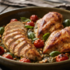 Creamy Pesto Chicken with Roasted Tomatoes 1