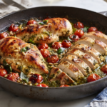 Creamy Pesto Chicken with Roasted Tomatoes 2