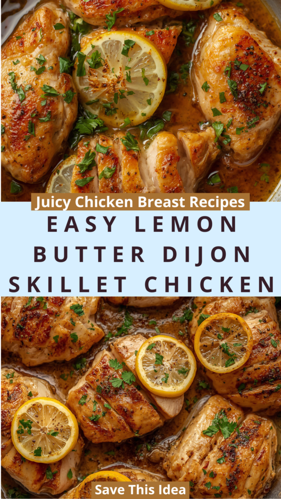 EASY Lemon Butter Dijon Skillet Chicken