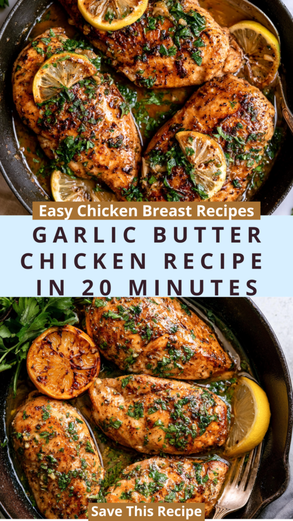 Garlic Butter Chicken Recipe (20 Minutes)
