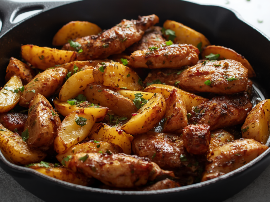 Garlic Butter Chicken and Potatoes Skillet 2