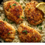 Garlic Butter Chicken with Parmesan Cauliflower Rice 2